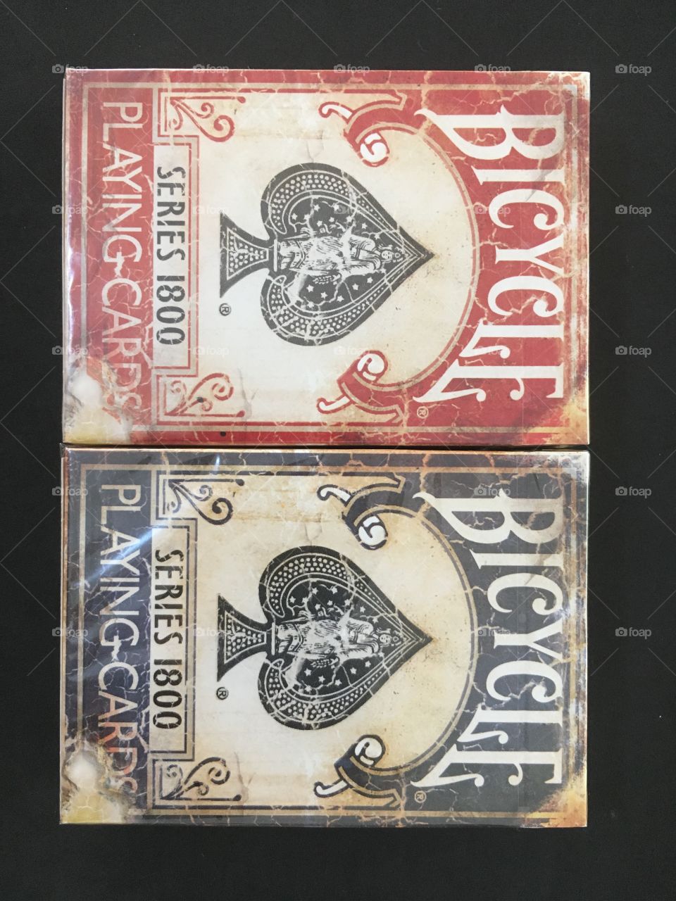 Bicycle card on black background