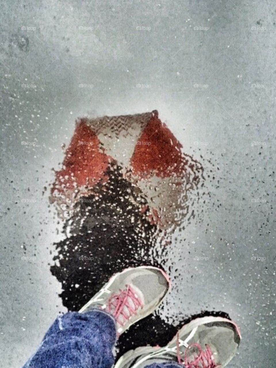 Reflection in a puddle