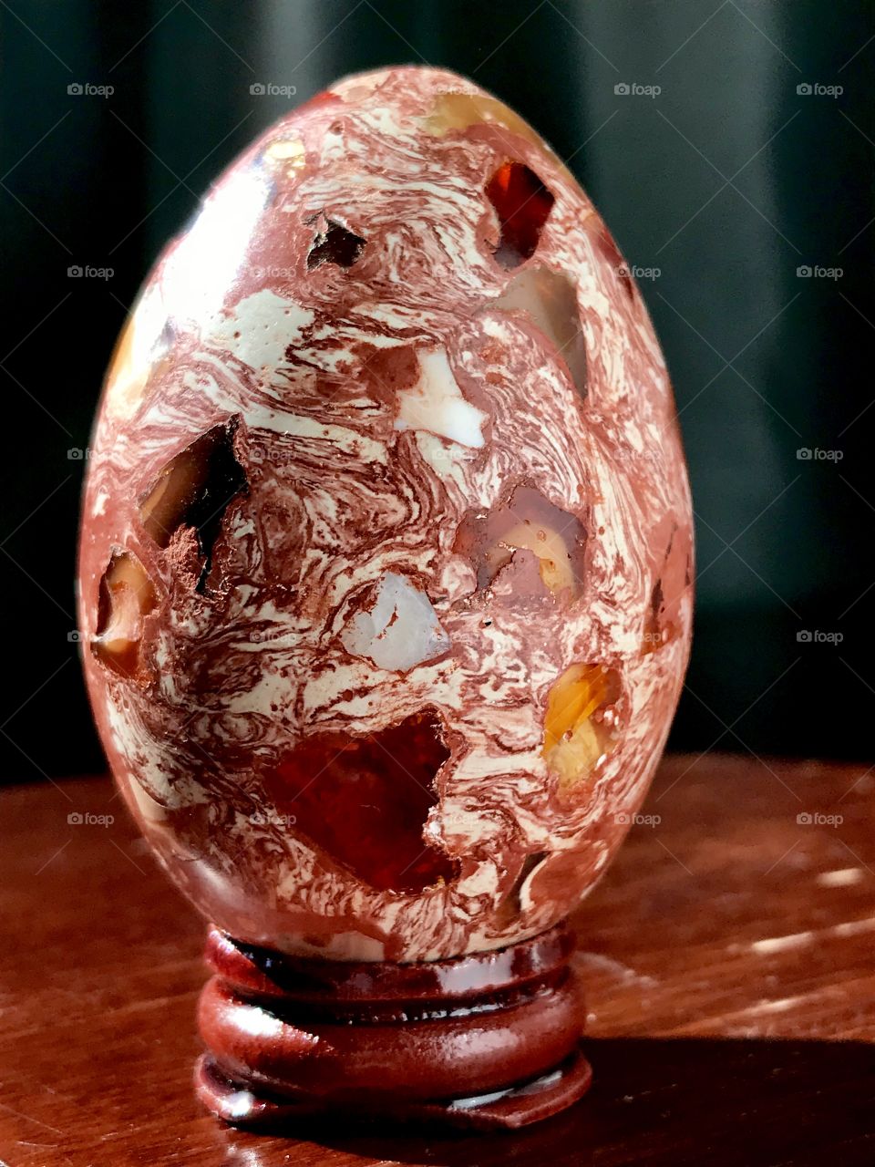Mexican fire opal egg
