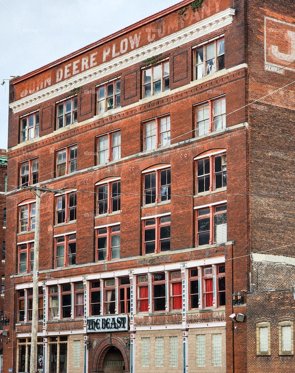 The John Deere Plow and Tractor building in downtown Kansas City dates to the 1800's
