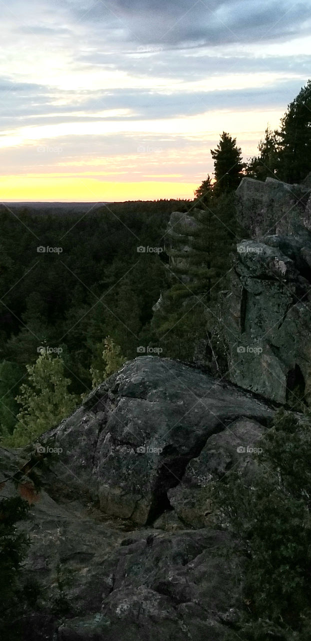 Sunset from the top of the mountain,  Calabogi,  Ontario