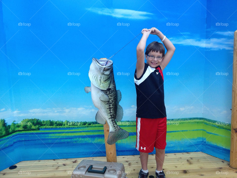 happy fish boy fishing by kgirl