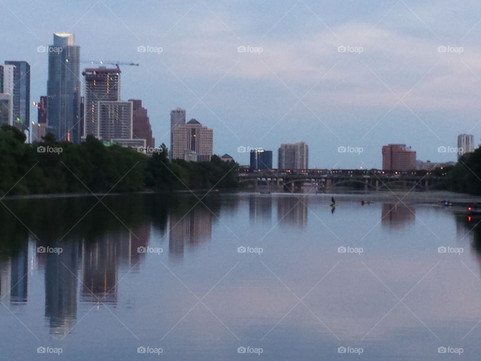 City, River, Reflection, Water, Architecture