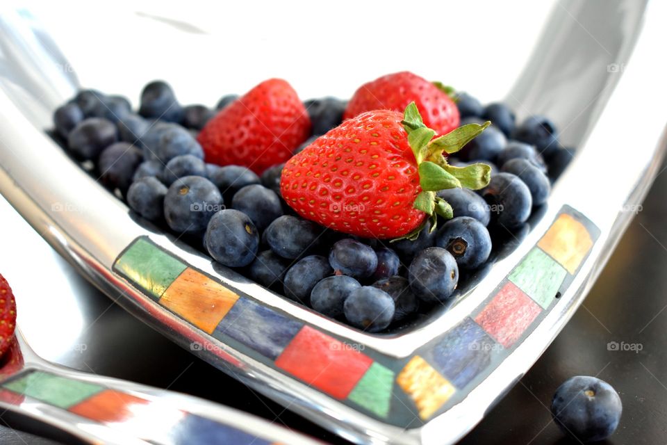 blueberries strawberry Bowl
