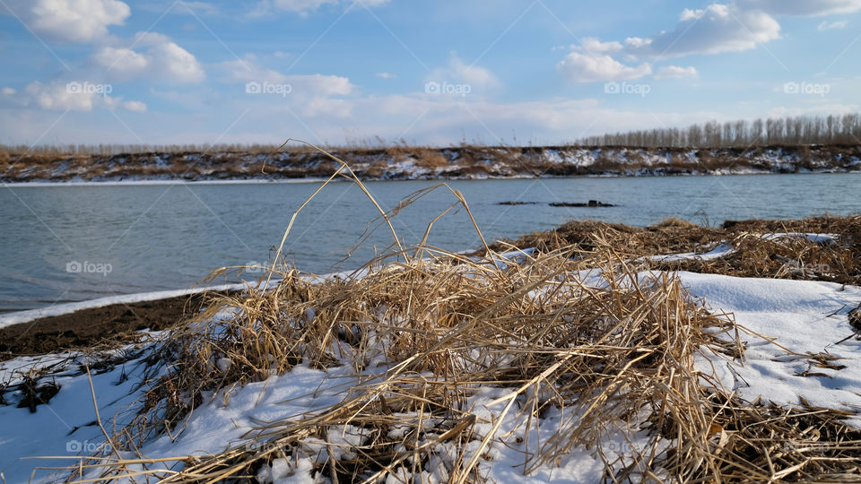 a river in winter
