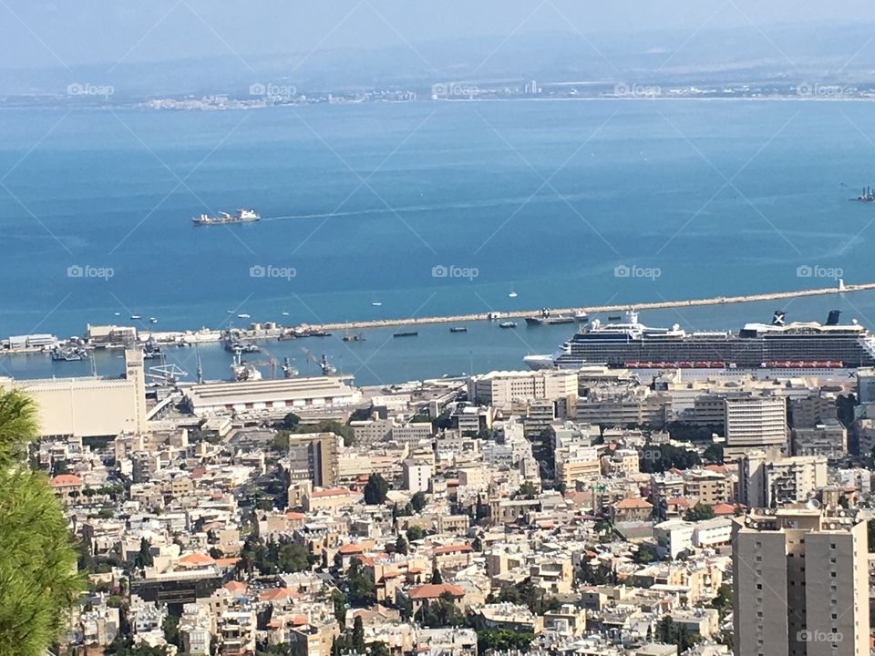 View from above on port
