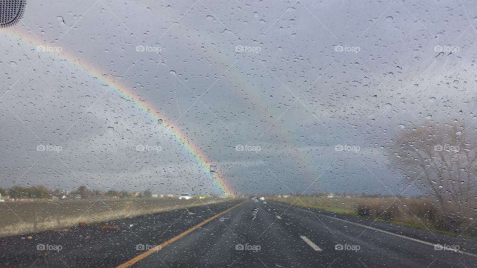 Arching rainbow