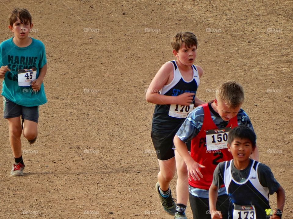 Boys Running Cross-Country