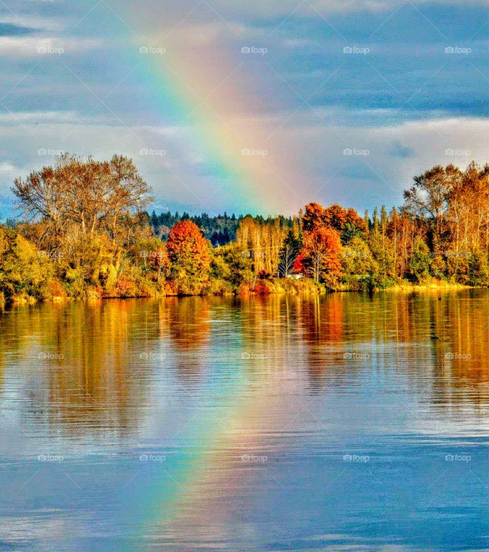 Rainbow on the river