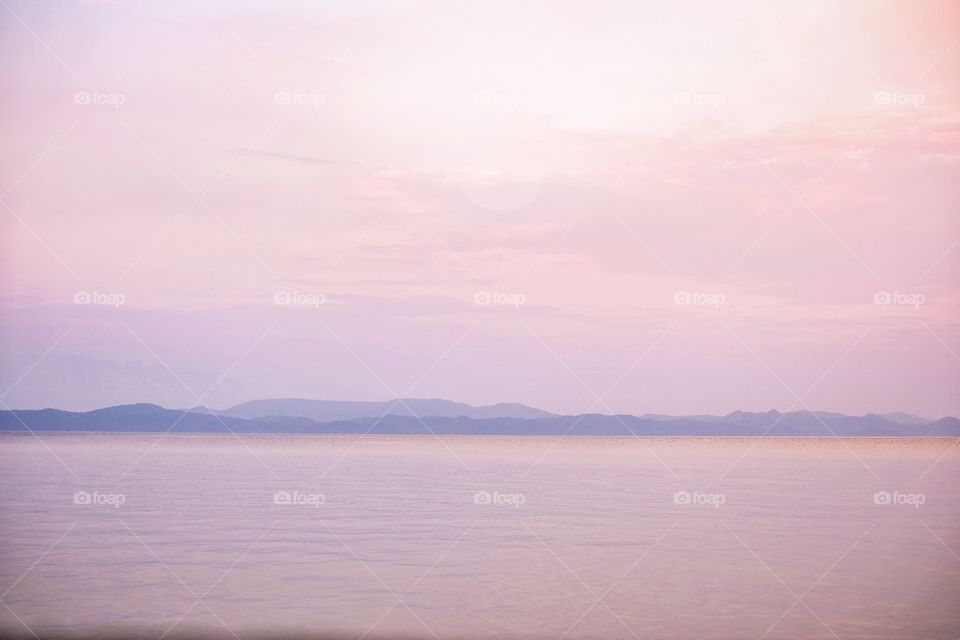 Pastel colors of Sunset. A simple pucture of sunset painted by nature.