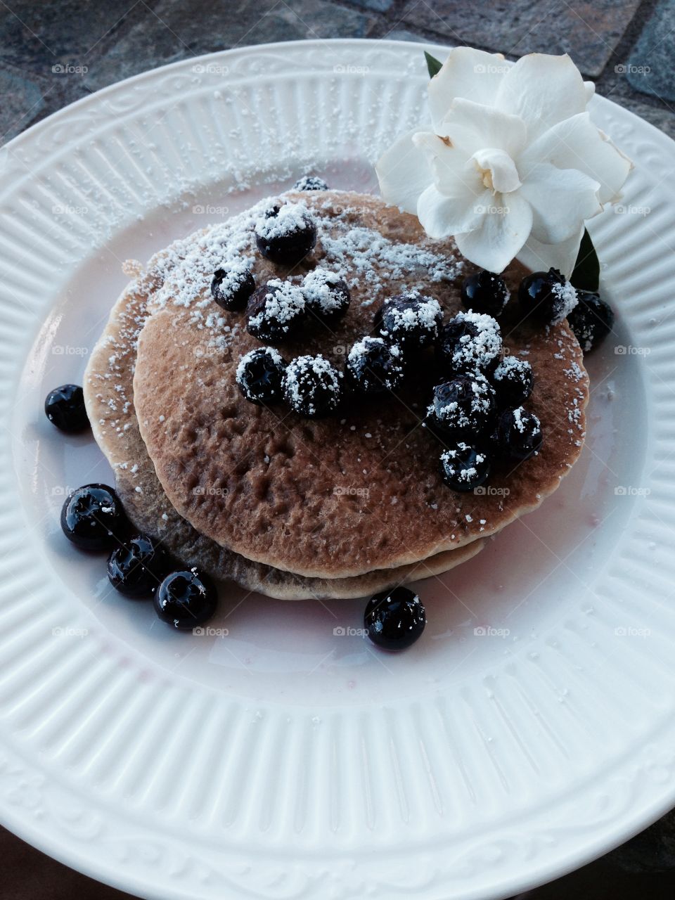 Delicious pancakes in plate