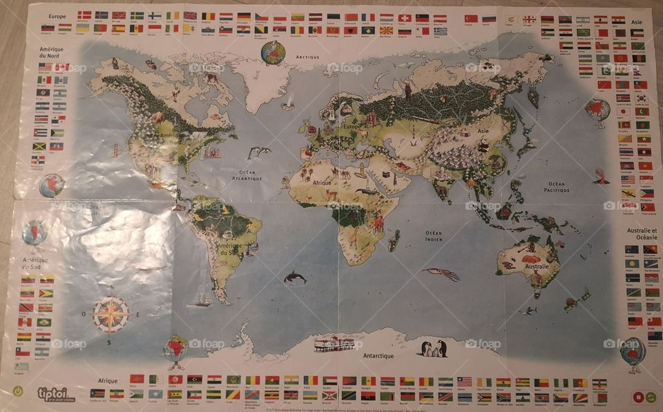 World continent map