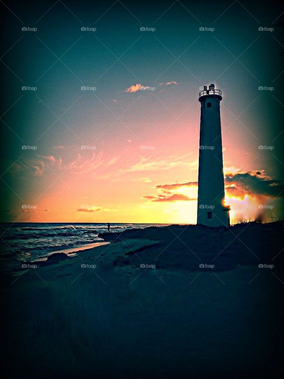 Light house in Sunset 