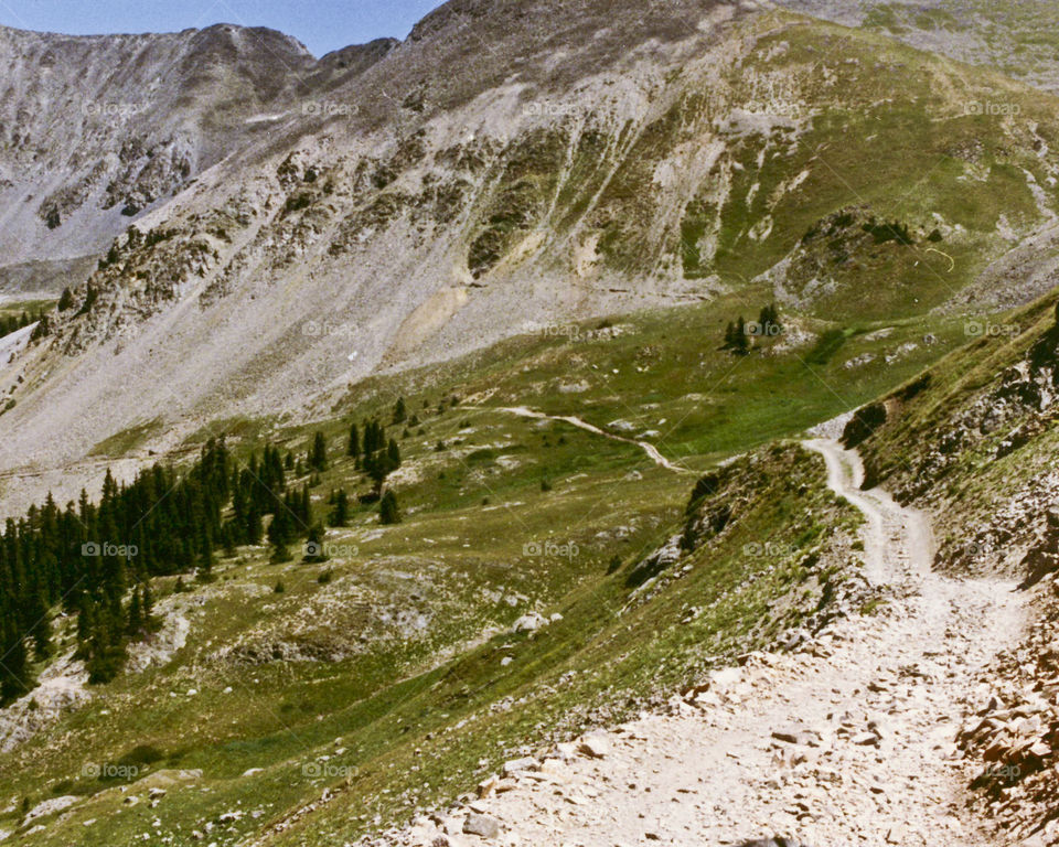 tomechi pass. an old wagon road in the mountains of Colorado