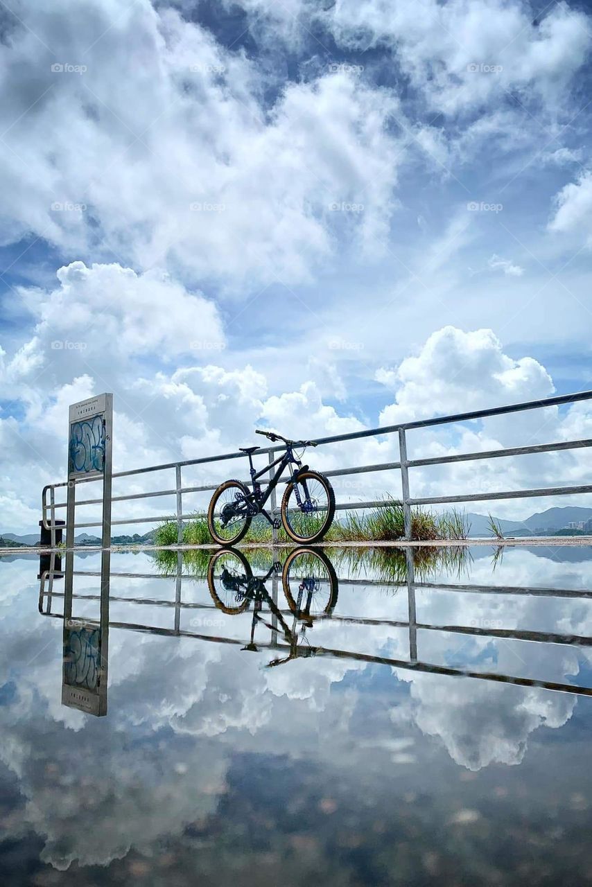 Bicycle and reflection