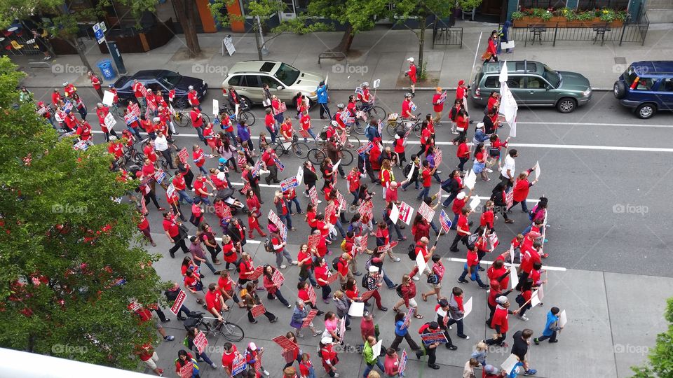 Teacher Education Protest in Seattle. Mat 2015