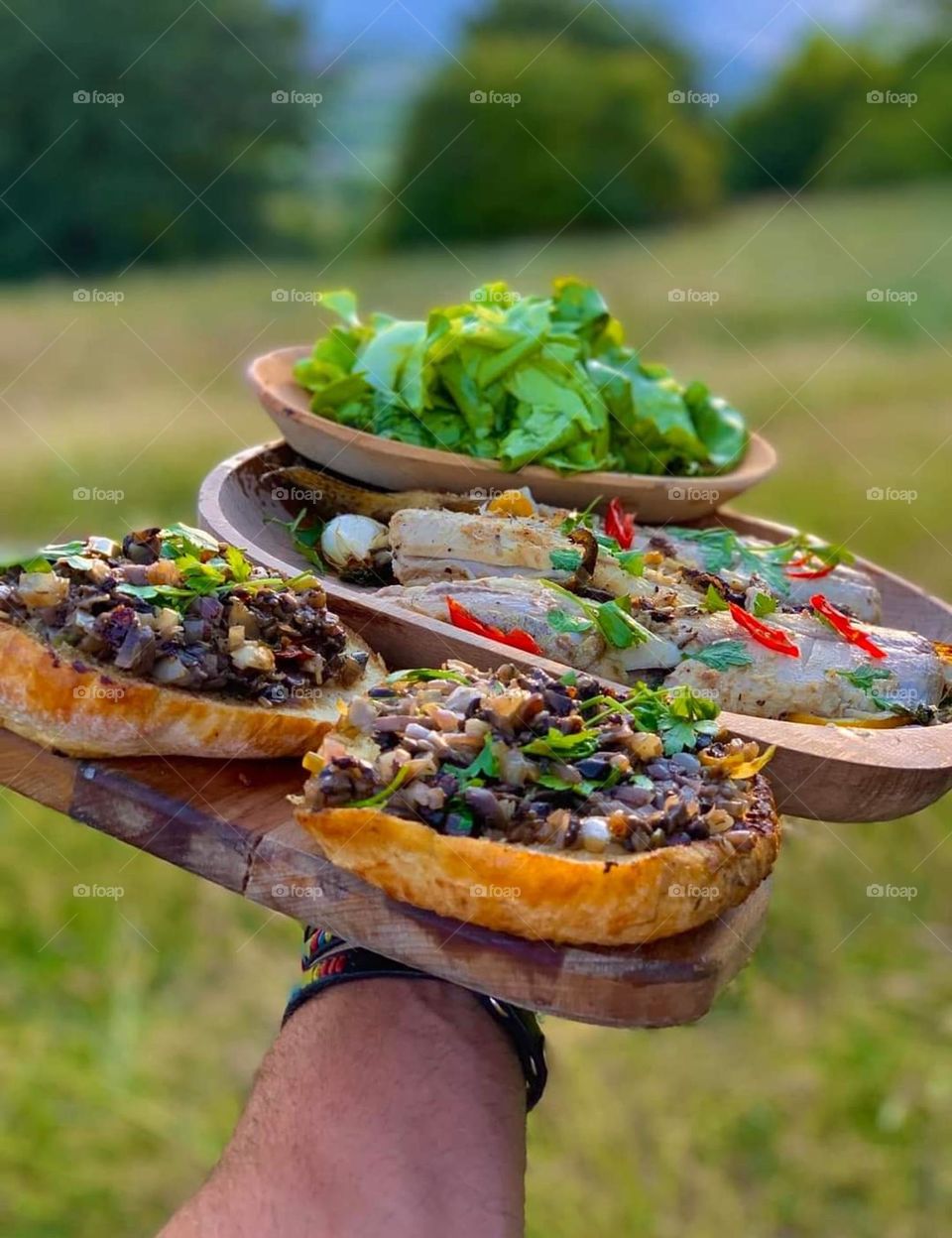 Cooking in wild nature