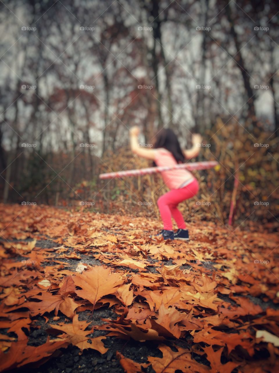 Hooping in the leaves