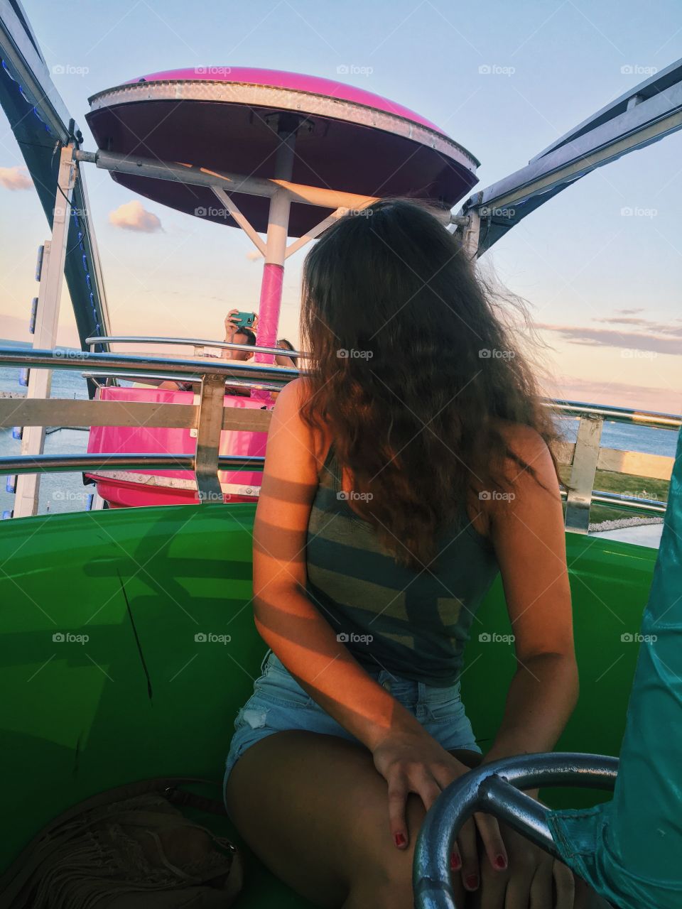 Sunset on the Ferris wheel 