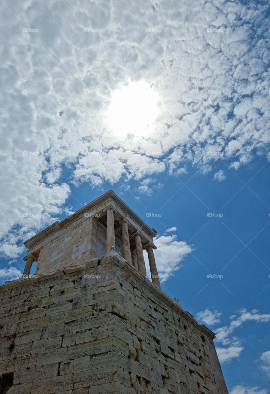 Cielo griego como el color de su bandera