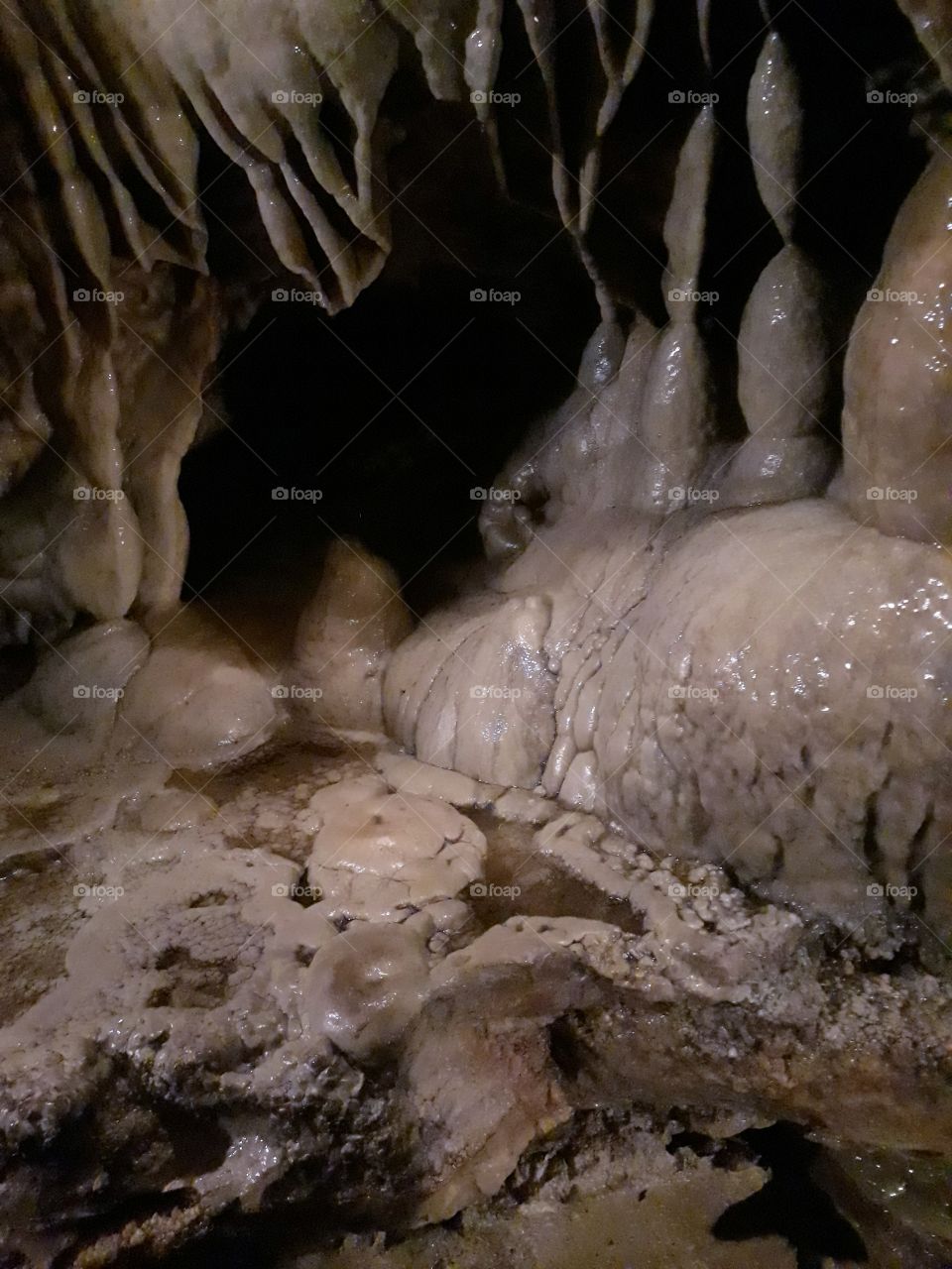 Inside a developing cave