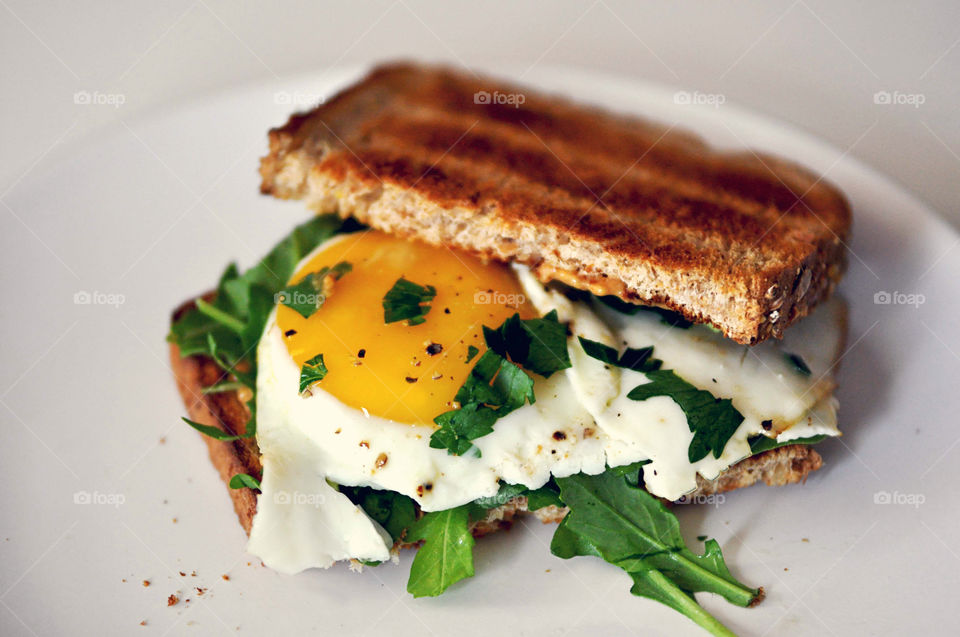 fried egg green cooking yellow by vpsphotography