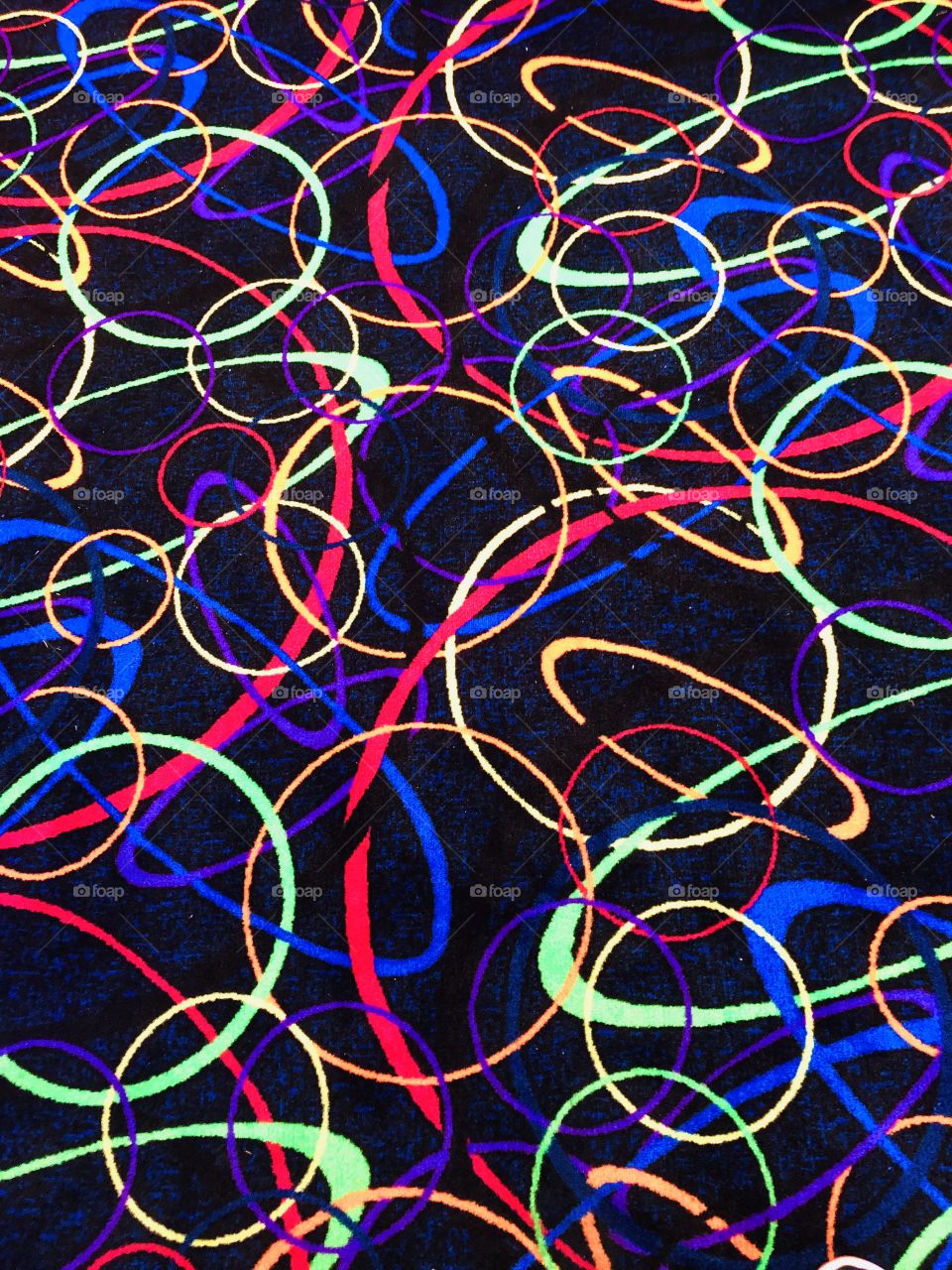 Multicolored pattern on carpet 