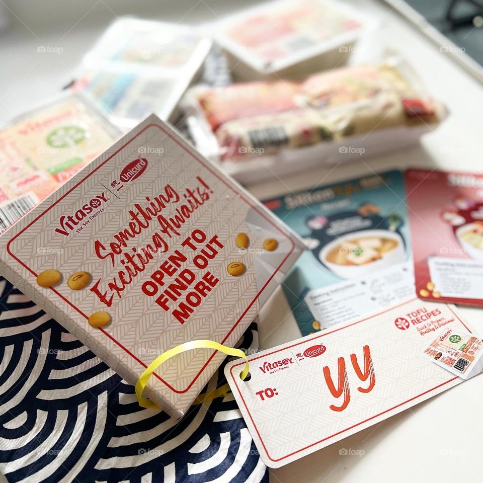 Protein boost with tofu soup, cooked in Asian style 