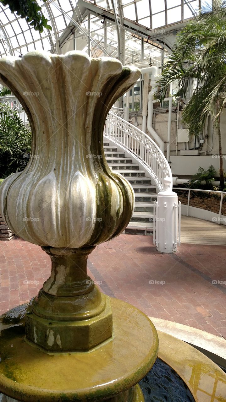 vase Fountain staircase indoors architecture