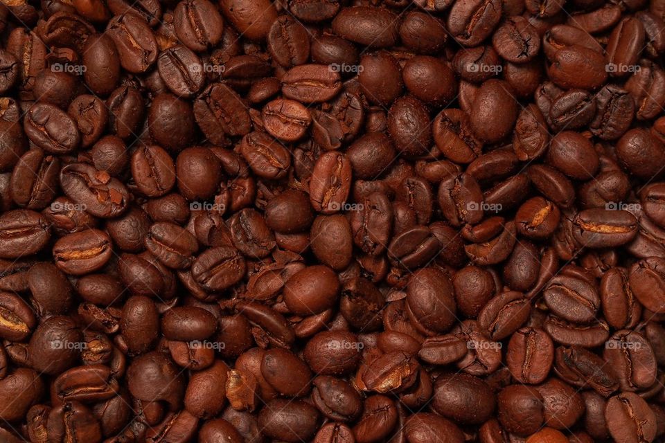 Full frame shot of roasted coffee bean