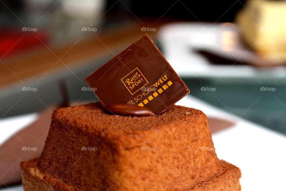 Ritter Sport Chocolate Delight. In the café at the Ritter Sport Museum in Berlin. Heaven with every bite! 