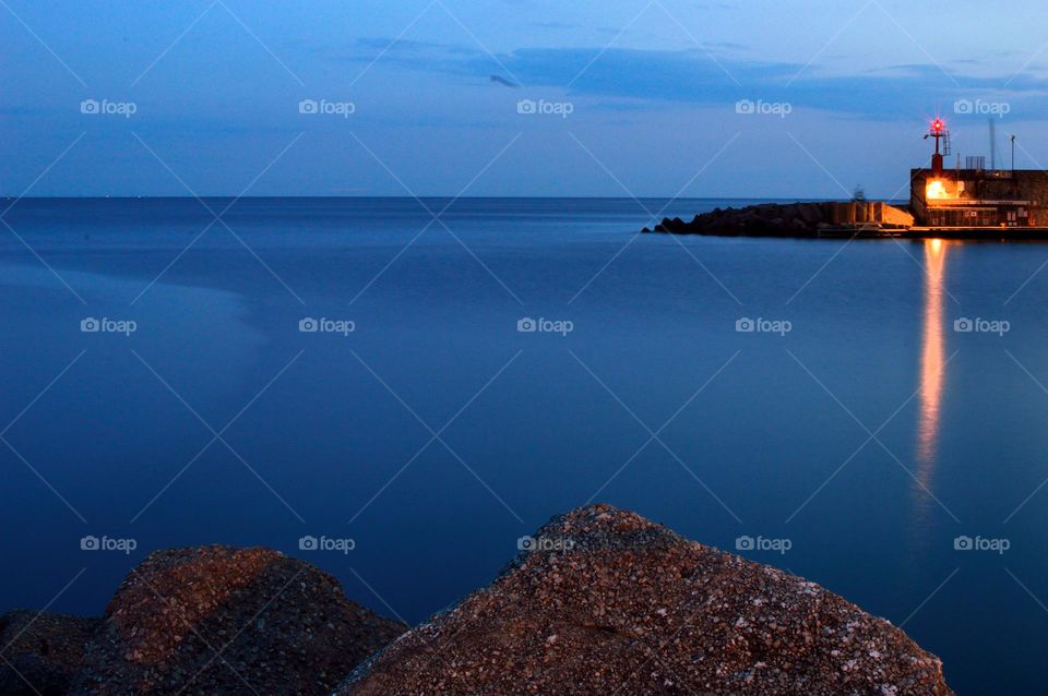 night sea landscape