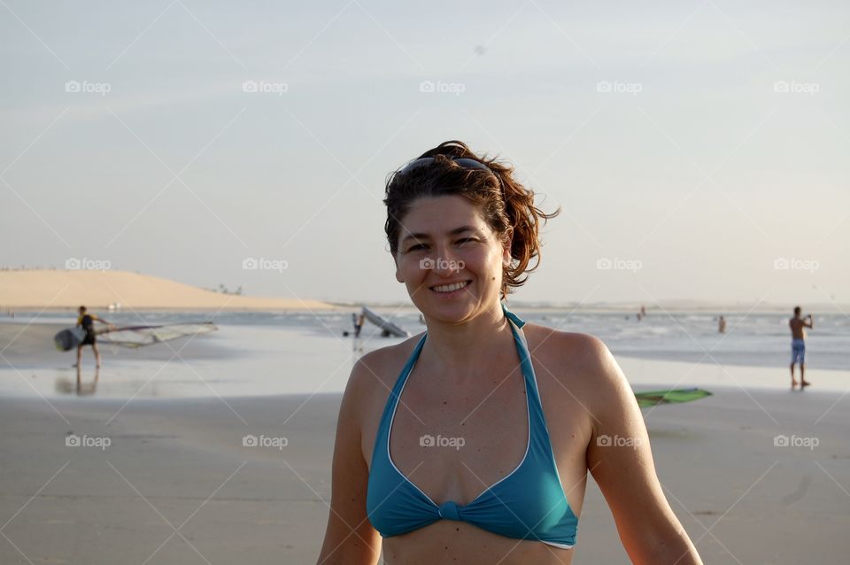 Woman in Jericoacoara beach 