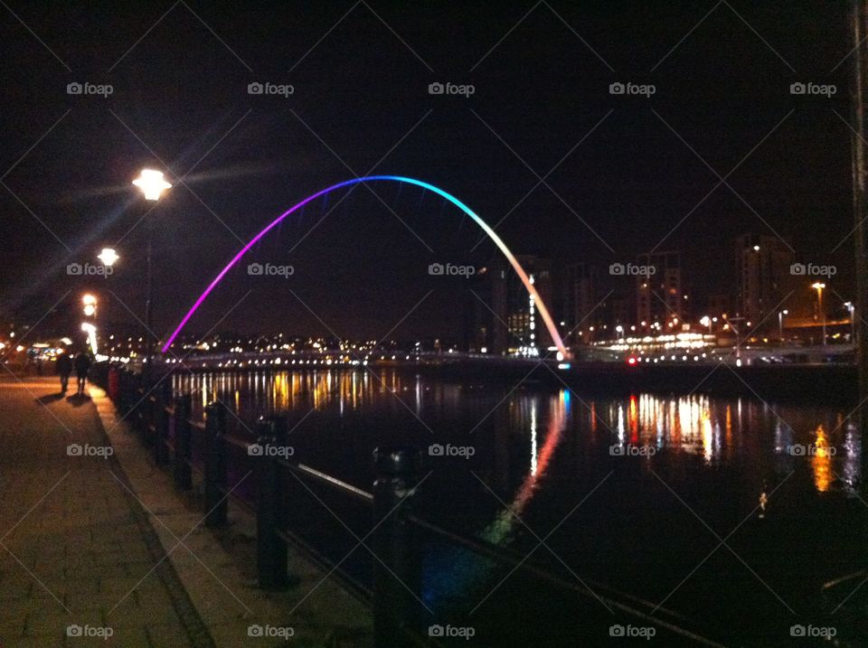 Millennium Bridge, Newcastle Upon Tyne. Taken from the Newcastle Quayside. 