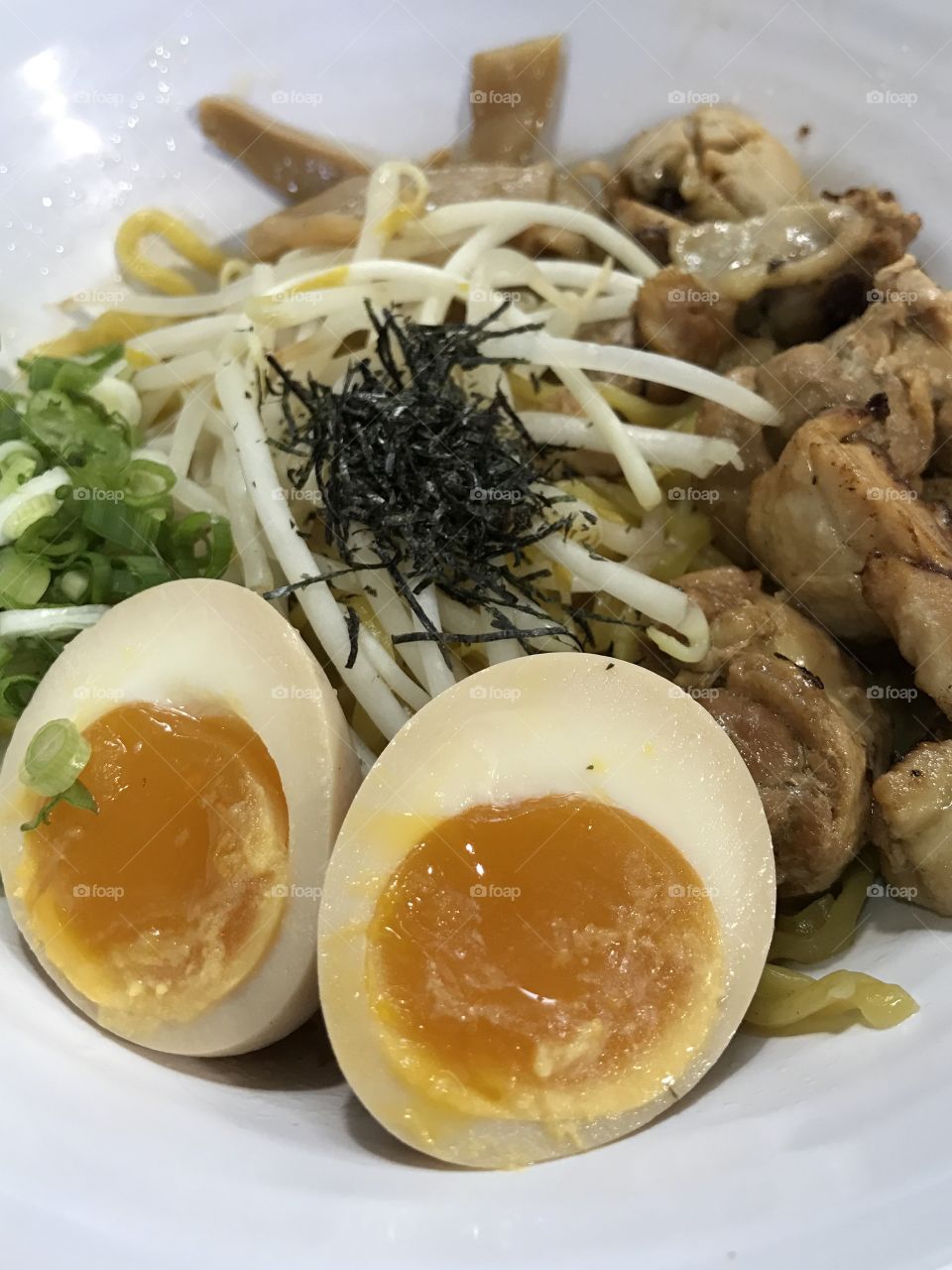 Dry Ramen Chicken Ramen with Egg at Shiba Ramen in Emeryville 