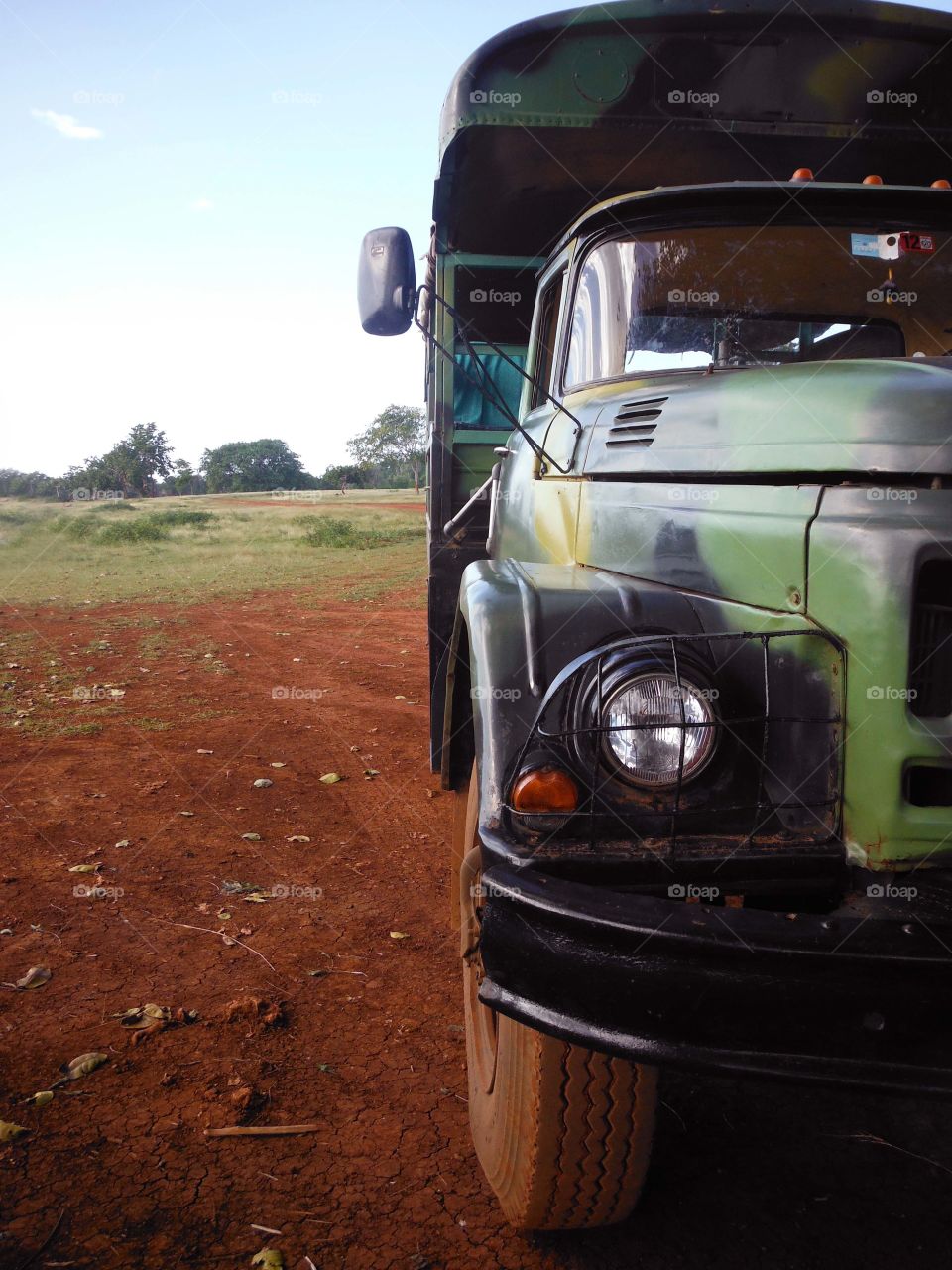 Vintage truck on a safari