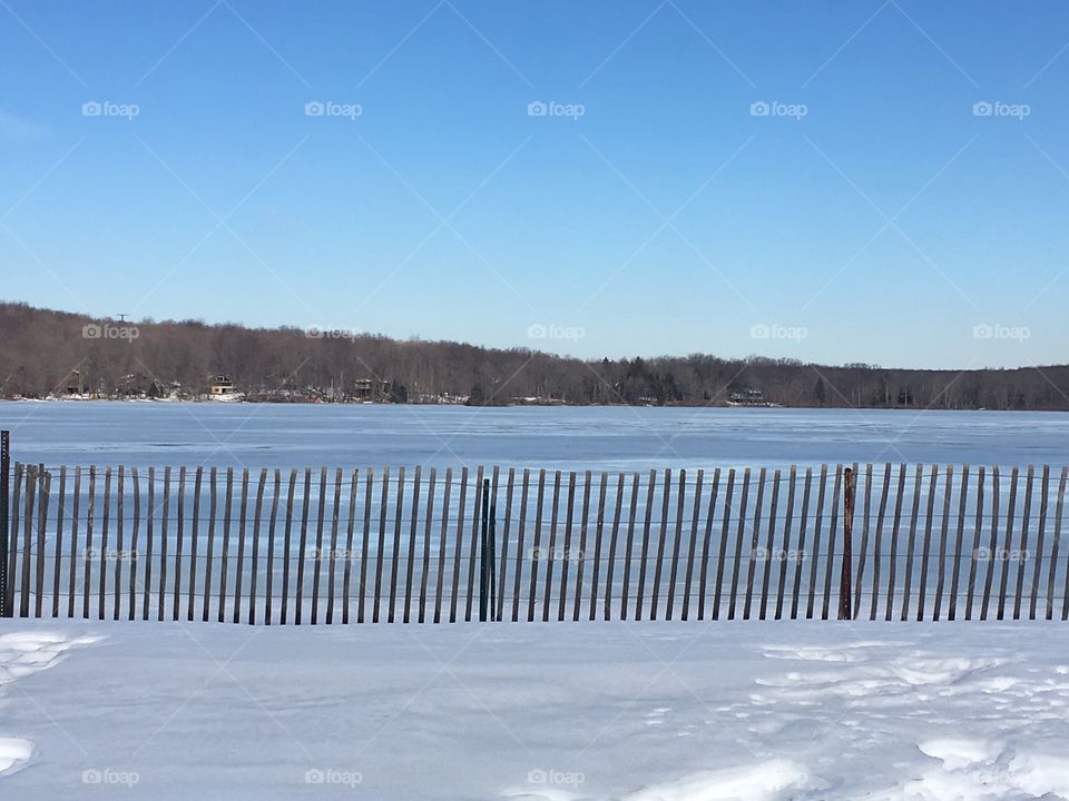 Beautiful winter lake.