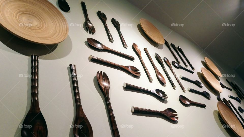 Wooden salad spoons and forks