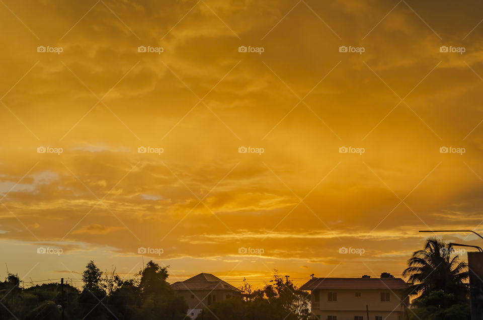 Sunset Reflection In The Sky