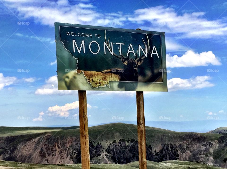 Montana Road Sign
