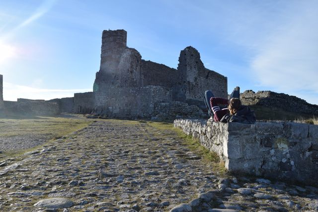 Enjoying the castle