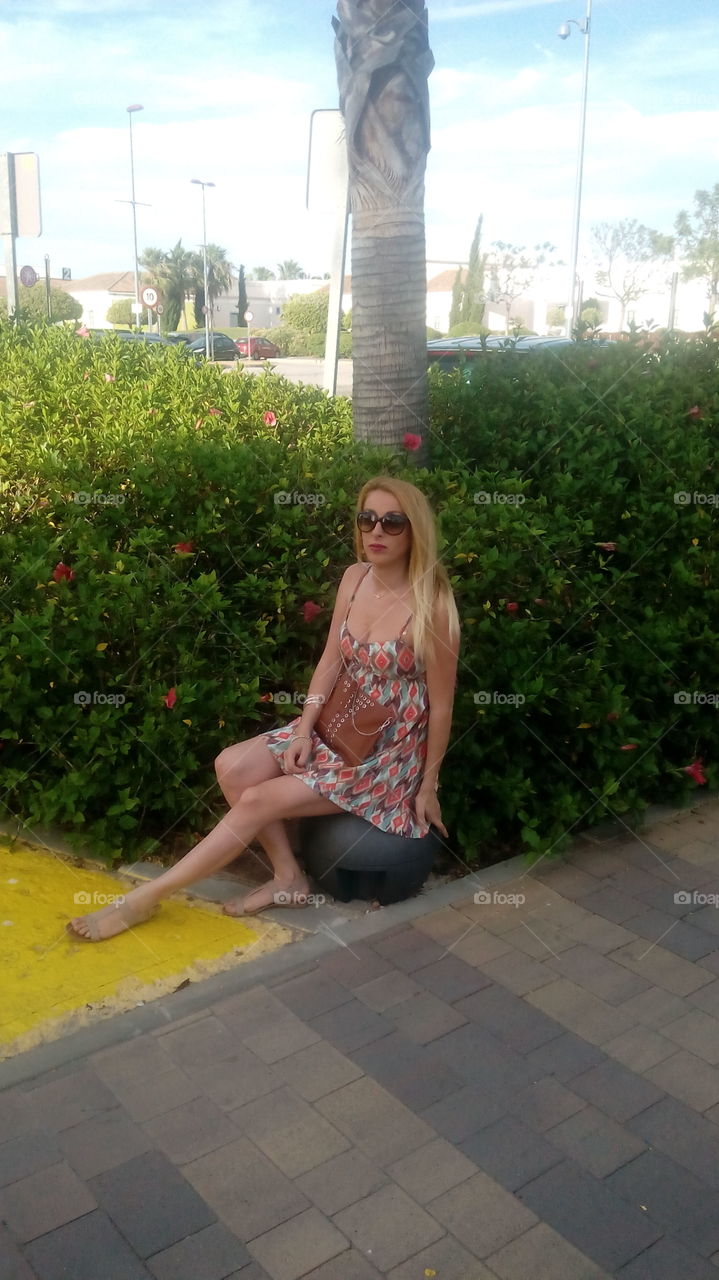 Relaxed between plants