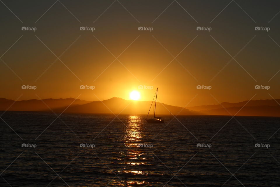 Sunset, Sea, Ocean, Water, Dawn