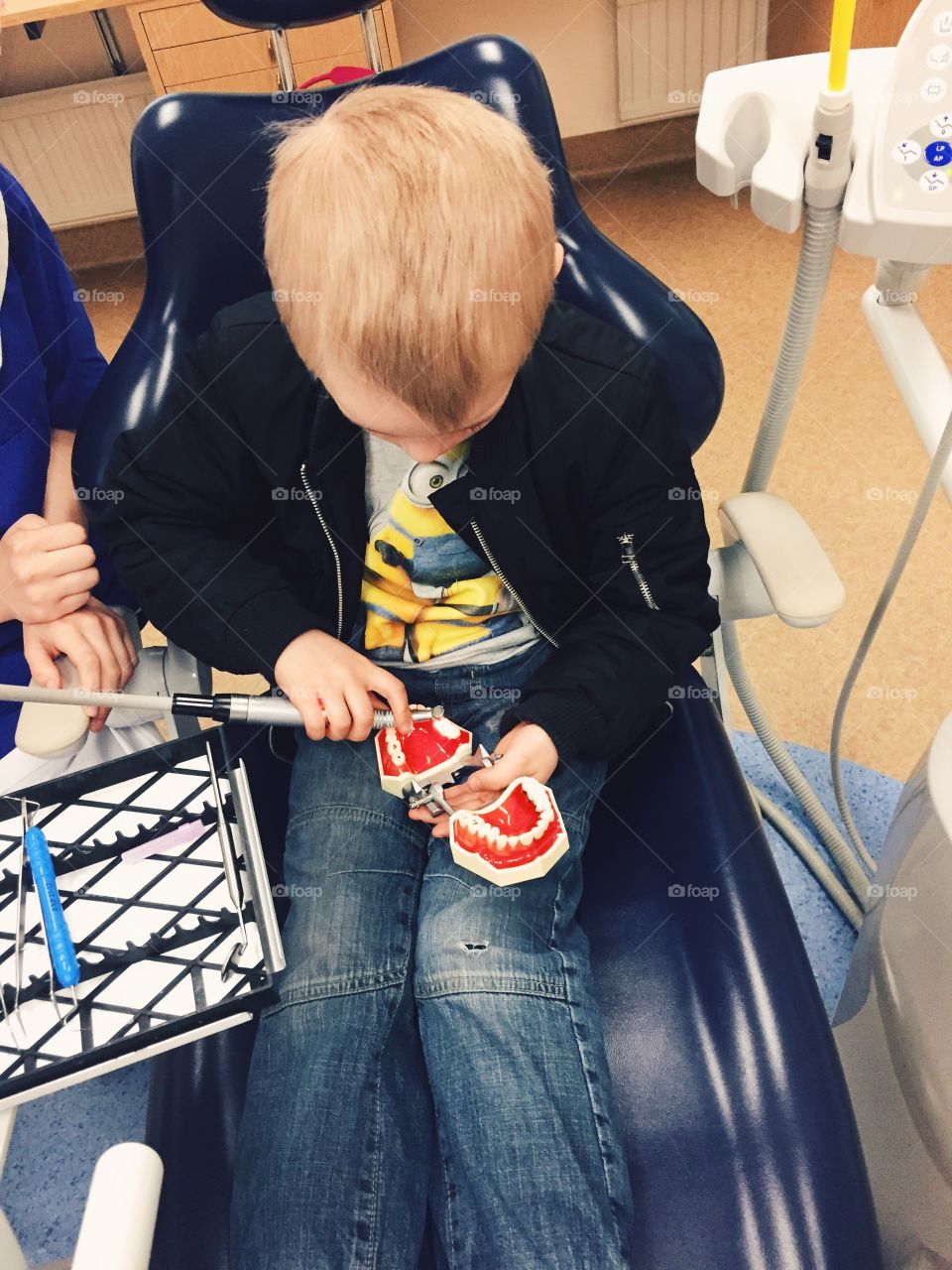 Boy at the dentist