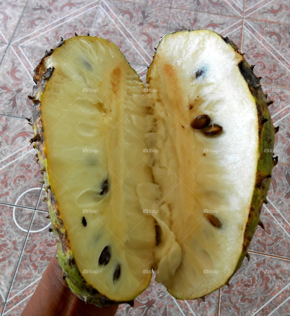 Soursop Cut In Halves