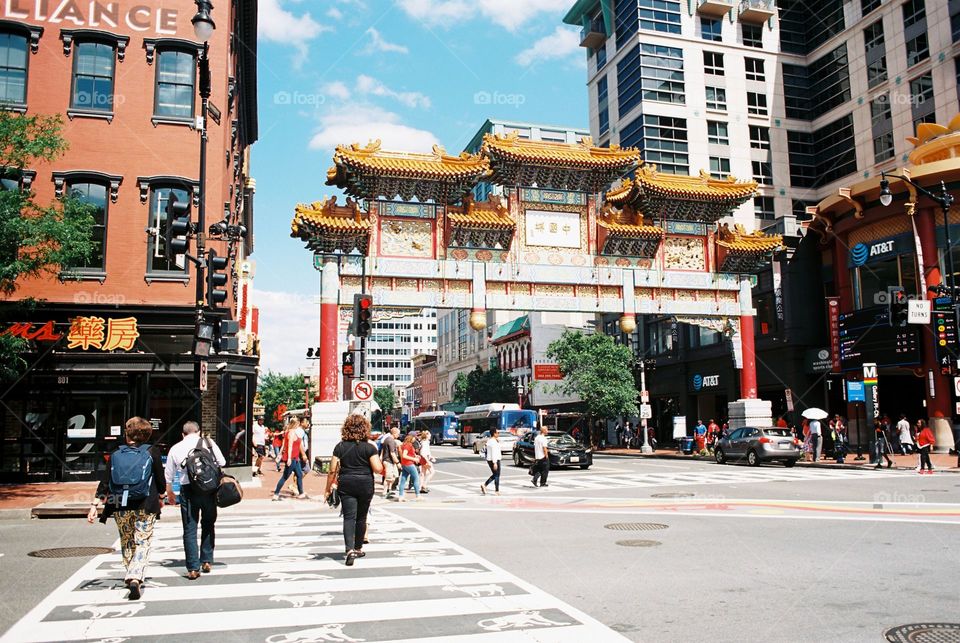 Taking a walk through China town in Washington DC. This was shot on a film camera Canon ae-1.