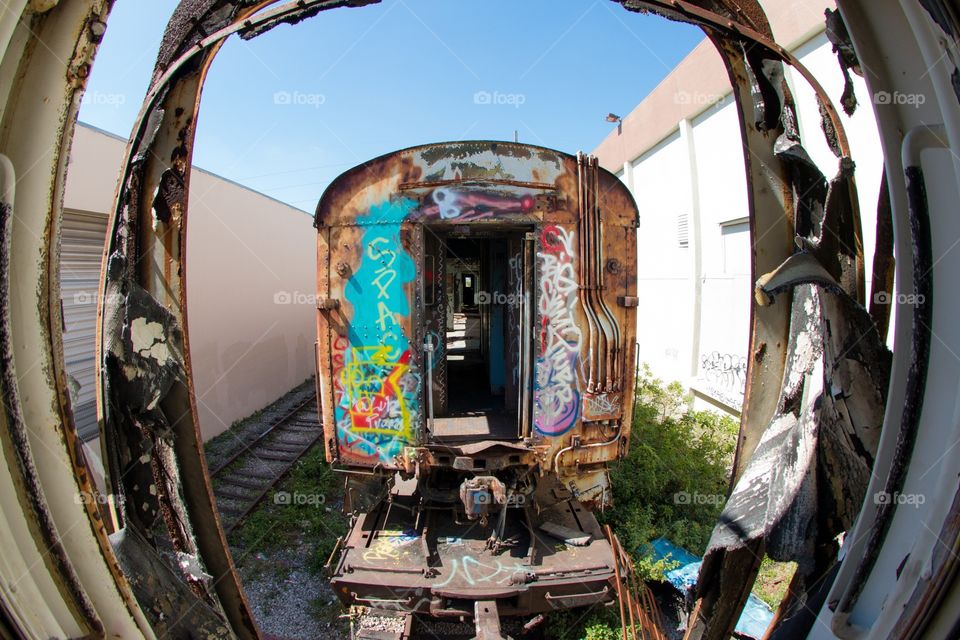 Abandoned train