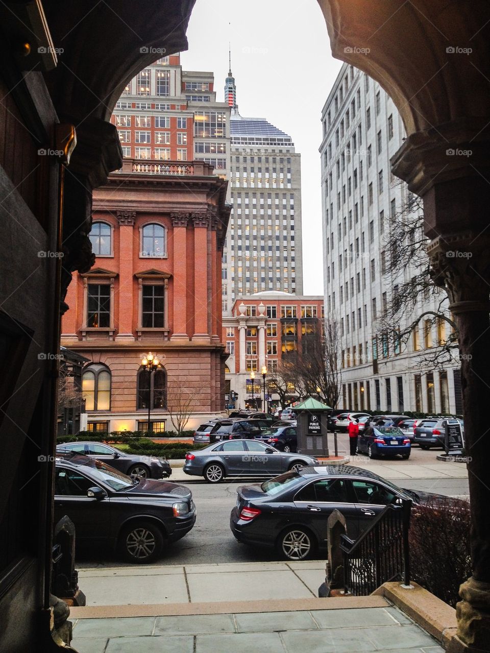 Keyhole view of Boston