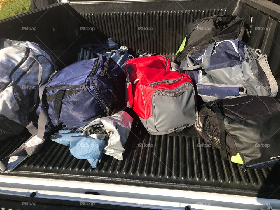 All the luggage is packed for an exciting Family vacation 