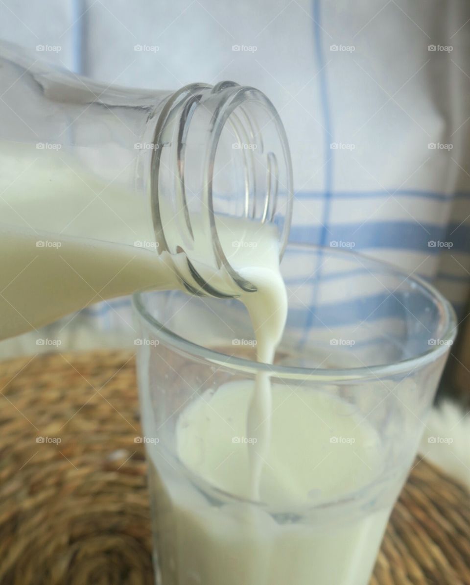 pouring milk